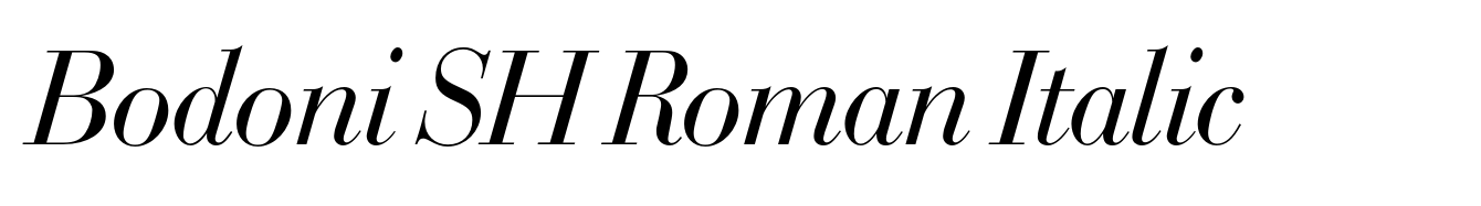 Bodoni SH Roman Italic